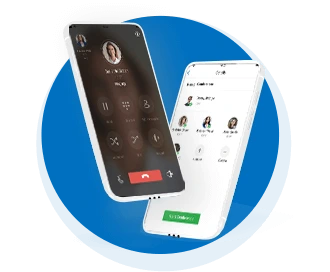 Écran de l’application Linkus Webex Csico Zoom phone Mobile Client affichant une interface de téléphonie professionnelle sur smartphone.